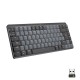 Logitech MX Mini Mechanical teclado RF Wireless + Bluetooth QWERTY Internacional de EE.UU. Grafito, Gris